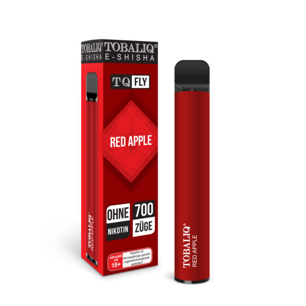 TOBALIQ TQ Fly 700Puffs - Ohne Nikotin - Red Apple