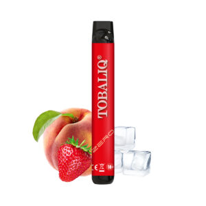 TOBALIQ E-Shisha 600Puffs - Ohne Nikotin - Peach with Strawberry Ice