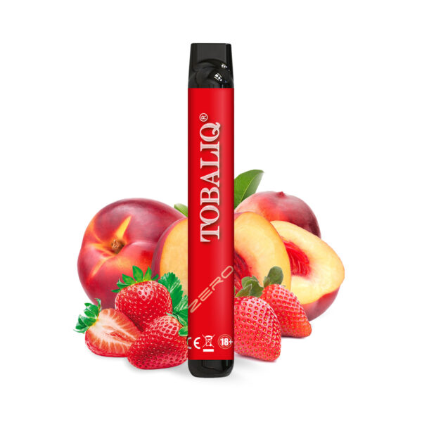 TobaliQ E-Shisha 600Puffs – Ohne Nikotin – Peach with Strawberry