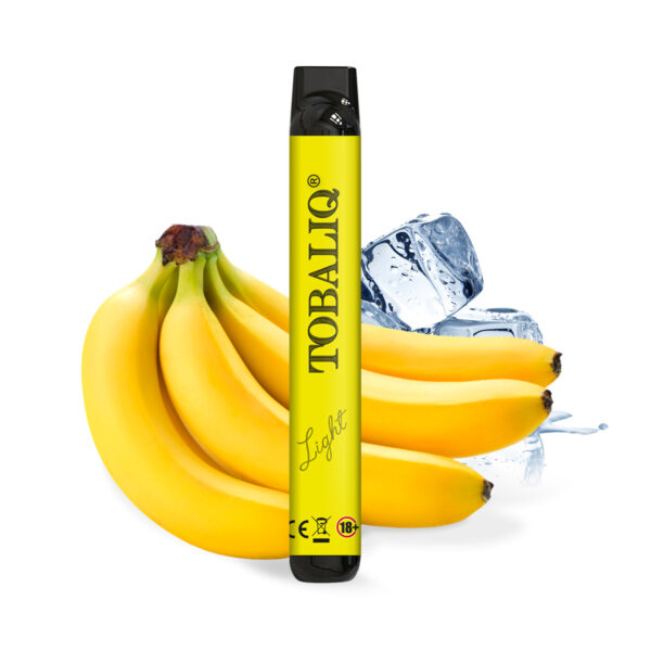 TobaliQ E-Shisha 600Puffs – 10mg Nikotin – Banana Ice