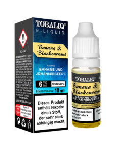 TOBALIQ E-Liquid – 6mg Nikotin – Banana & Blackcurrant