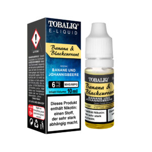 TOBALIQ E-Liquid – 6mg Nikotin – Banana & Blackcurrant