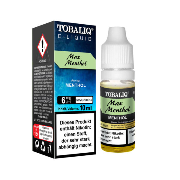 TOBALIQ E-Liquid – 6mg Nikotin – Max Menthol