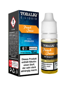 TOBALIQ E-Liquid – 6mg Nikotin – Peach Juice