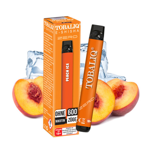TobaliQ E-Shisha 600Puffs – Ohne Nikotin – Peach Ice