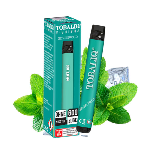 TobaliQ E-Shisha 600Puffs – Ohne Nikotin – Mint Ice