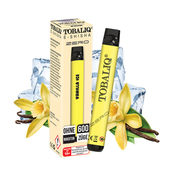 TobaliQ E-Shisha 600Puffs – Ohne Nikotin – Vanilla Ice