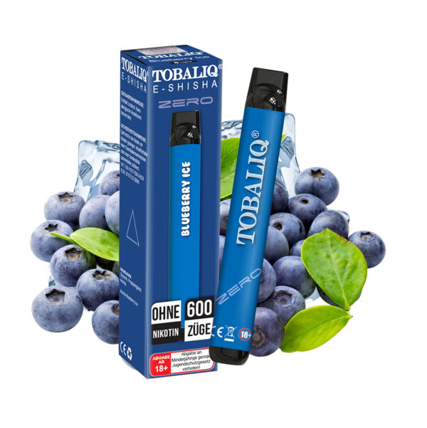 TobaliQ E-Shisha 600Puffs – Ohne Nikotin – Blueberry Ice