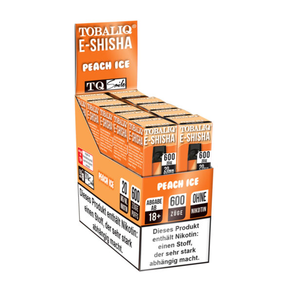 TobaliQ E-Shisha 600Puffs – 20mg Nikotin – Peach Ice