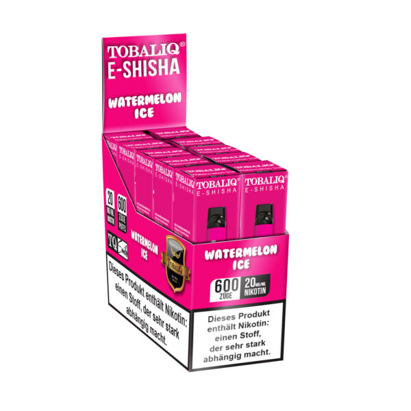 TobaliQ E-Shisha 600Puffs – 20mg Nikotin – Watermelon Ice