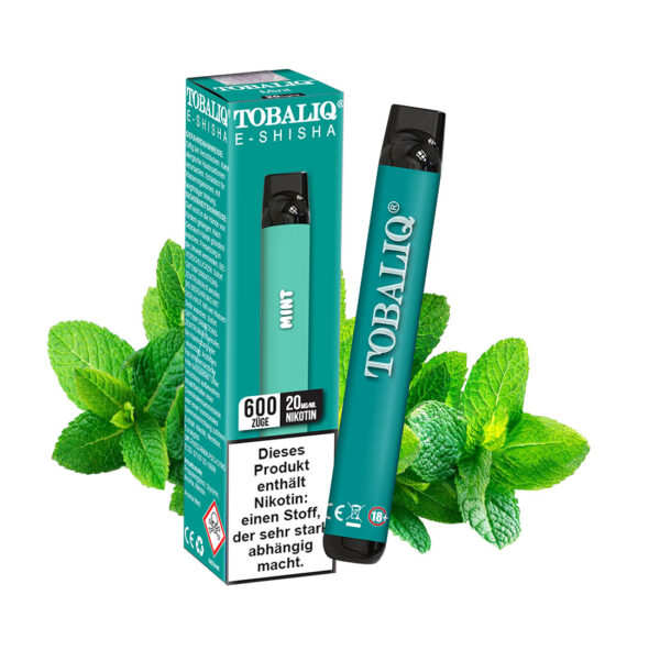 TobaliQ E-Shisha 600Puffs – 20mg Nikotin – Mint