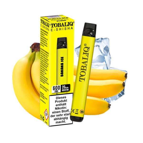 TobaliQ E-Shisha 600Puffs – 20mg Nikotin – Banana Ice