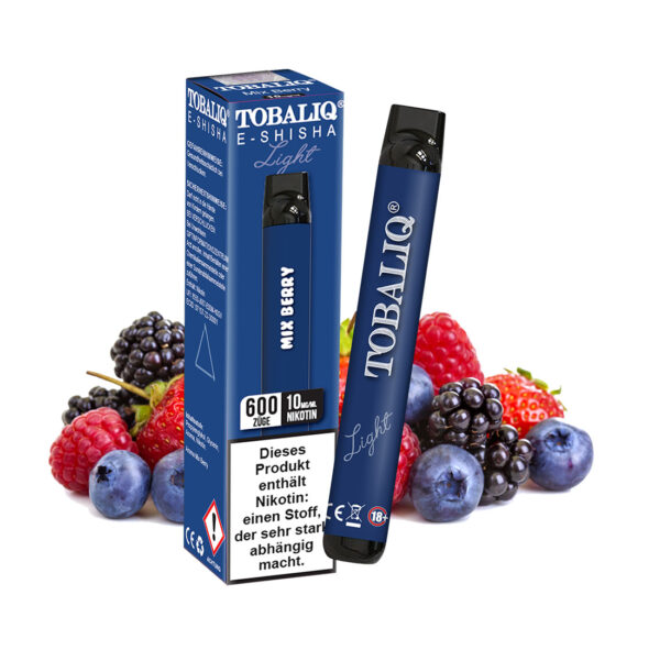 TobaliQ E-Shisha 600Puffs – 10mg Nikotin – Mix Berry