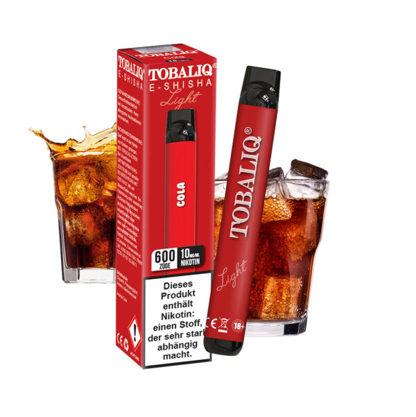 TobaliQ E-Shisha 600Puffs – 10mg Nikotin – Cola
