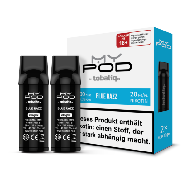 MyPod Pods 2×600 Züge – 20mg Nikotin – Blue Razz