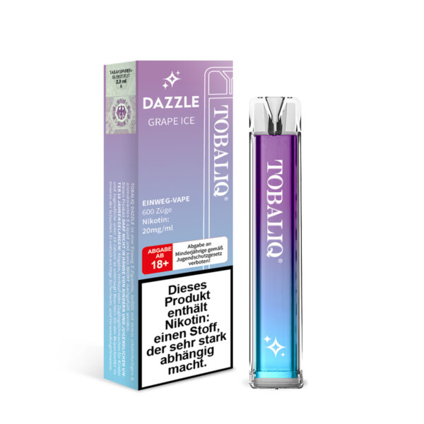 TOBALIQ DAZZLE - 20mg Nikotin, 600 Puffs - GRAPE ICE