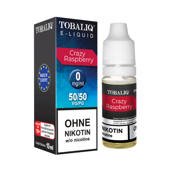 TOBALIQ E-Liquid – Ohne Nikotin – Crazy Raspberry