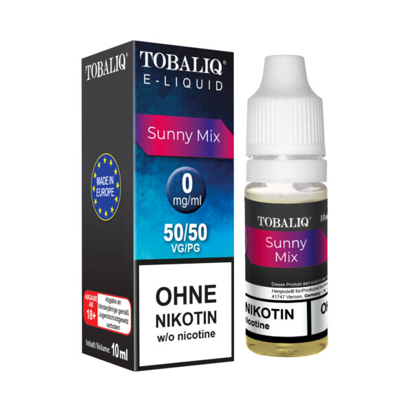 TOBALIQ E-Liquid – Ohne Nikotin – Sunny Mix
