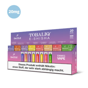 DAZZLE Party-Box: 24 Vapes – 20mg Nikotin