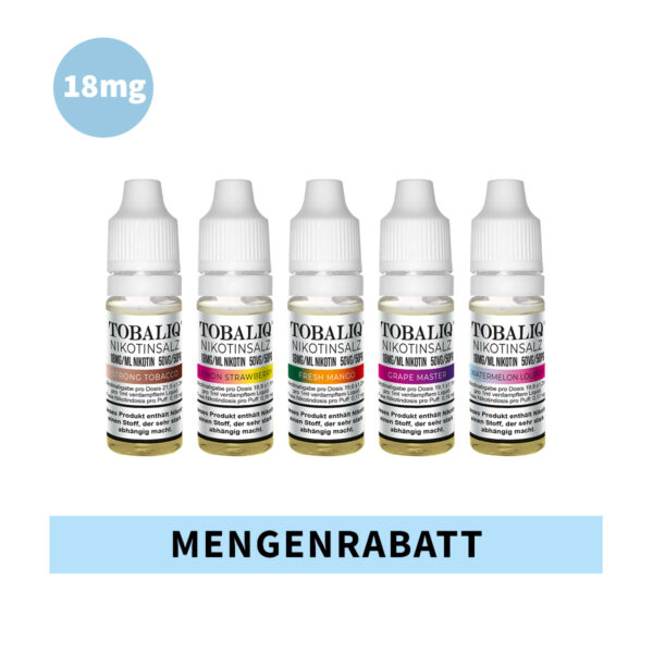 TOBALIQ E-Liquid Mengenrabatt - 18mg Nikotinsalz