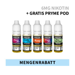 E-Liquid Mengenrabatt - 6mg Nikotin - ab 5 St