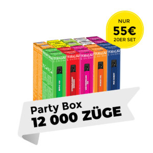 TOBALIQ Party Box - 12000 Züge - 20er Set - 20mg Nikotin