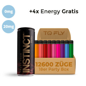 TOBALIQ Party Box – 18er Set – 12.000 Züge – 20mg / 0mg