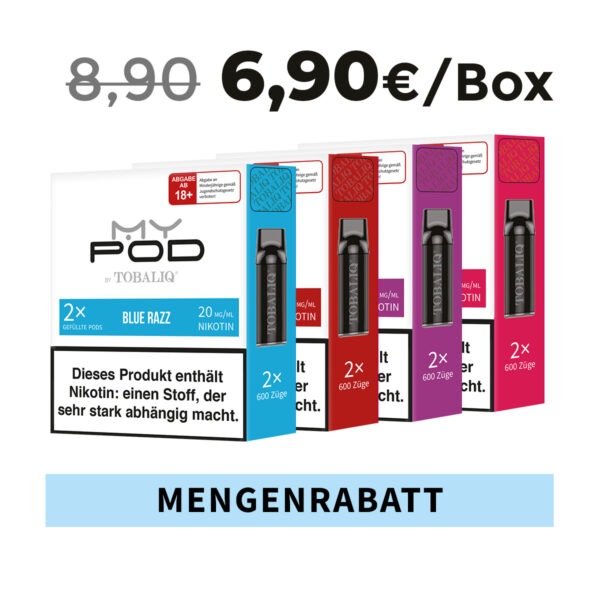 MyPod Pods Mengenrabatt - 20mg Nikotin - Freie Auswahl