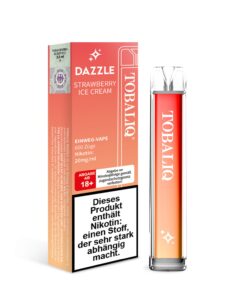 DAZZLE – 20mg Nikotin, 600 Puffs – STRAWBERRY ICE CREAM