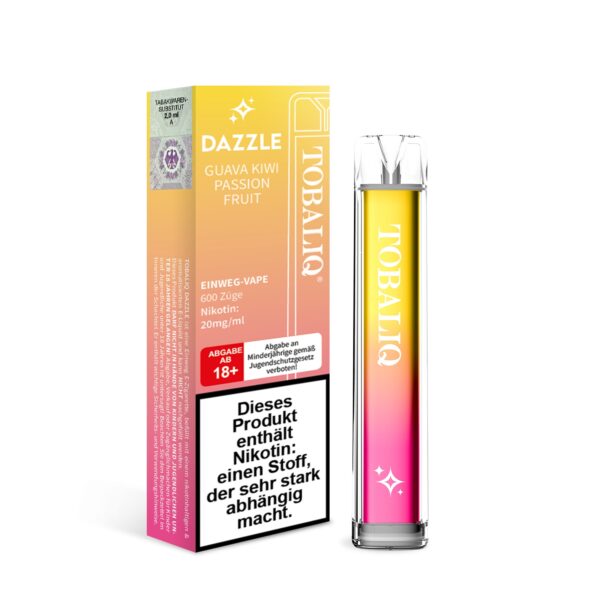 DAZZLE - 20mg Nikotin, 600 Puffs - GUAVA KIWI PASSIONFRUIT