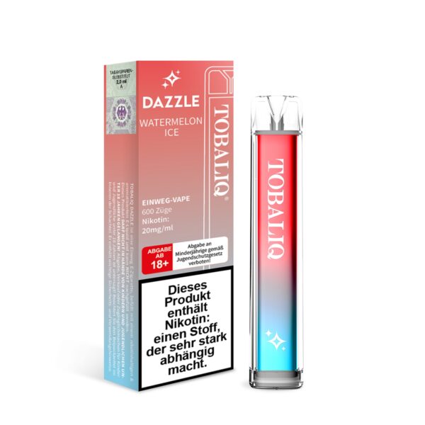 DAZZLE – 20mg Nikotin, 600 Puffs – WATERMELON ICE