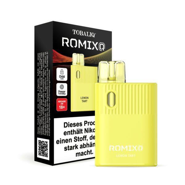 RomixQ - 20mg Nikotin, 600 Puffs - Lemon Tart