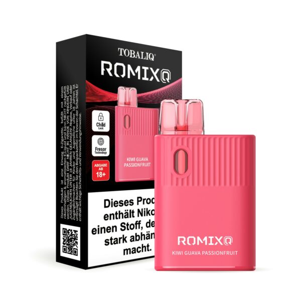 RomixQ - 20mg Nikotin, 600 Puffs - Kiwi Guava Passionfruit