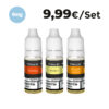 3er E-Liquid Set - OHNE Nikotin: Mango, Melon, Peach Juice