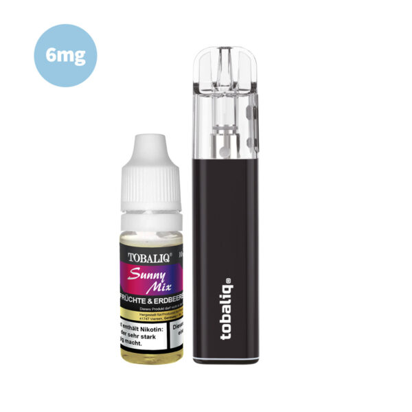 TOBALIQ Vape-Set: Vape und 6mg Nikotin E-Liquid