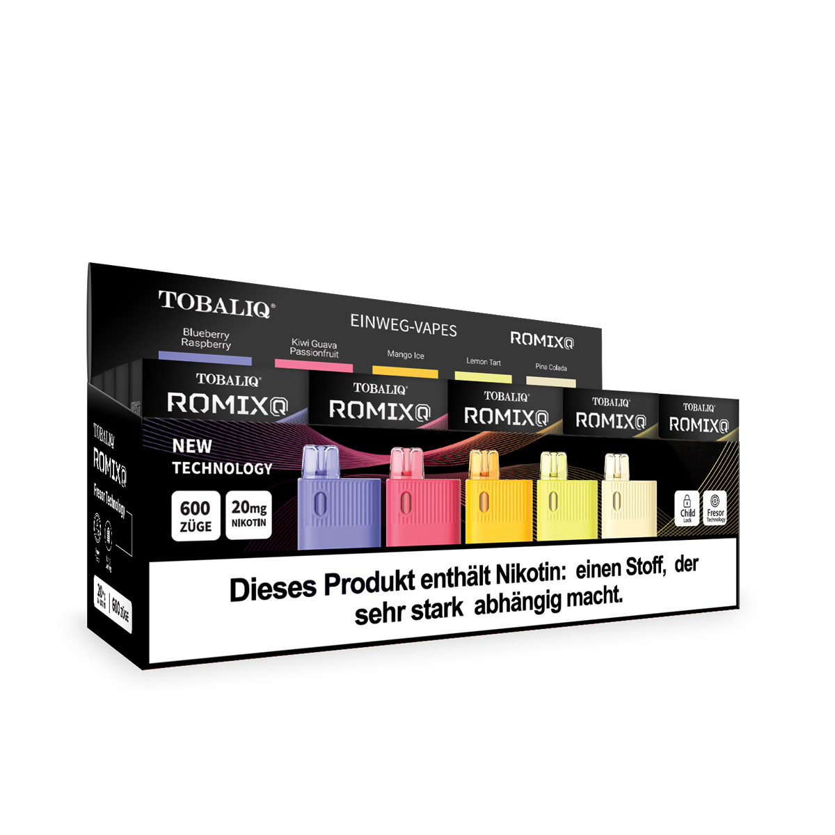RomixQ 20er Box - 20mg Nikotin - 5 Sorten
