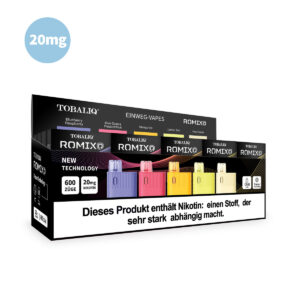 RomixQ 20er Party Box, 5 Sorten, 20mg Nikotin