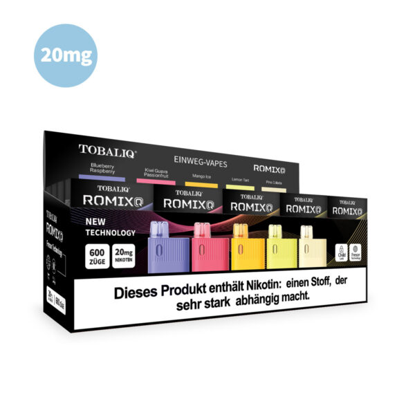 RomixQ 20er Party Box, 5 Sorten, 20mg Nikotin