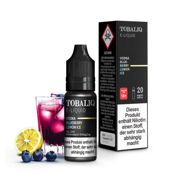 TOBALIQ E-Liquid - 20mg Nikotin - Vodka Blueberry Lemon Ice