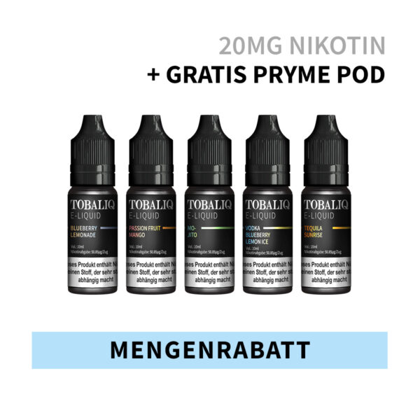 E-Liquid Mengenrabatt - 20mg Nikotinsalz - ab 5 St