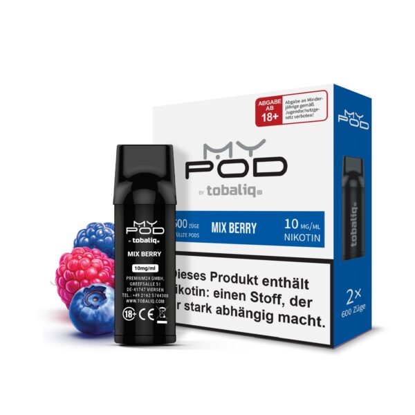 MyPod Pods 2×600 Züge – 10mg Nikotin – Mix Berry