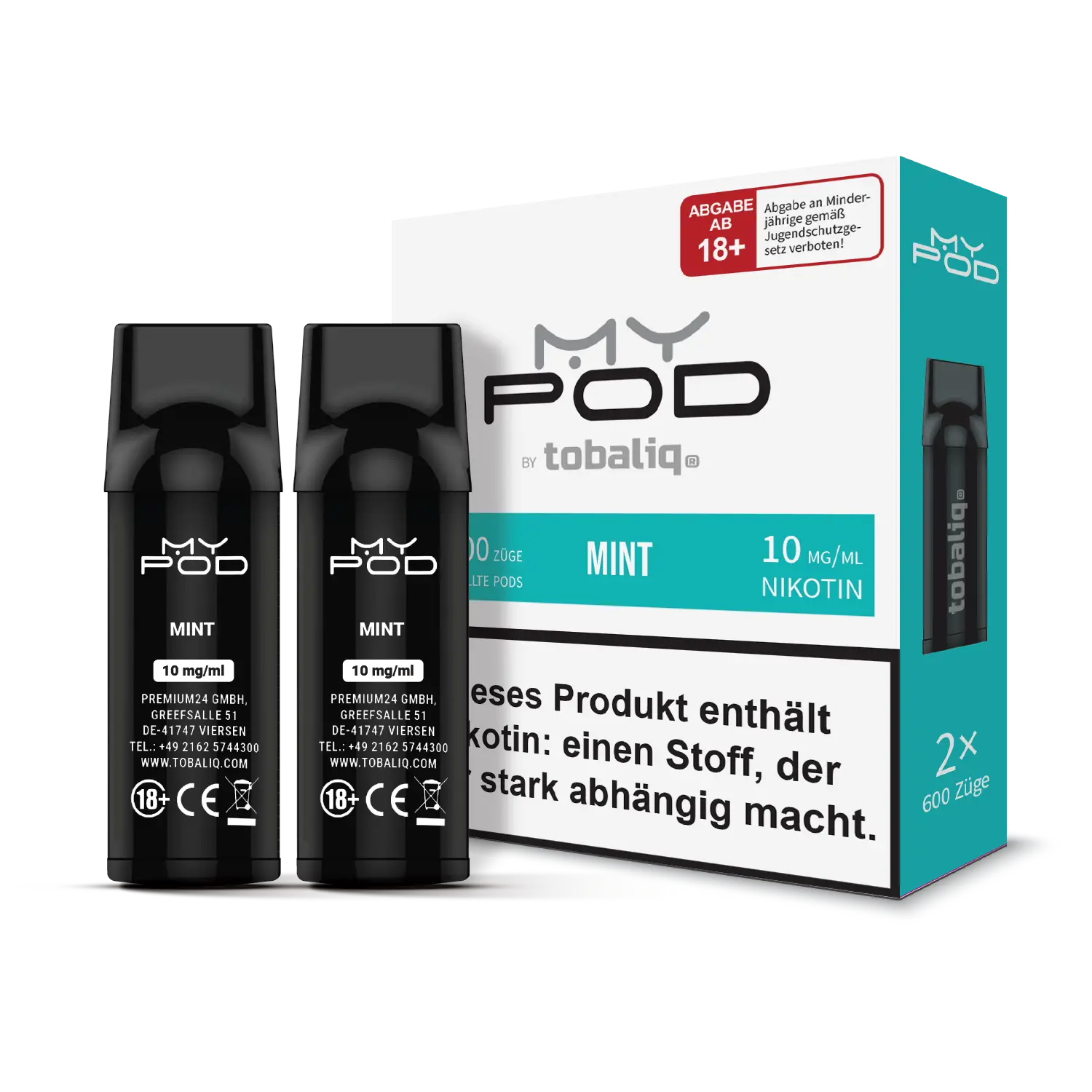 41614_box_MyPod Pods 2×600 puffs – 10mg nicotine – Mint