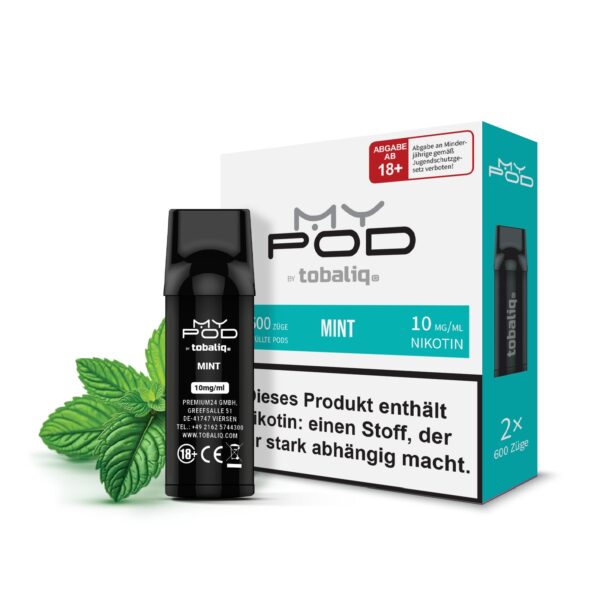 MyPod Pods 2×600 Züge – 10mg Nikotin – Mint