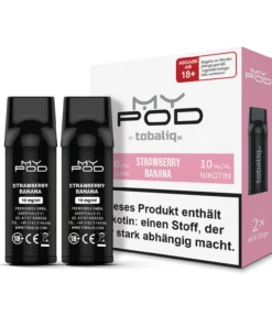 MyPod Pods 2x600 Züge - 10mg Nikotin - Strawberry Banana