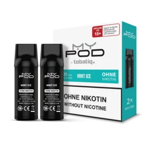 MyPod Pods 2x600 Züge - ohne Nikotin - Mint Ice