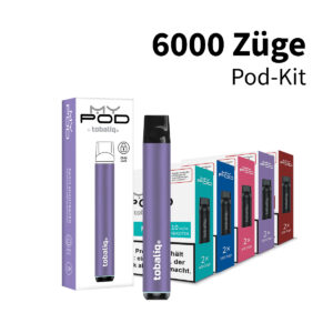 MyPod Big Puff: 6000 Züge Pod-Kit - 10 mg Nikotin