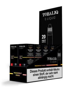 TOBALIQ E-Liquid 10er Display - 20mg Nikotinsalz - Passion Fruit Mango 20mg