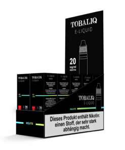 TOBALIQ E-Liquid 10er Display - 20mg Nikotinsalz - Mojito