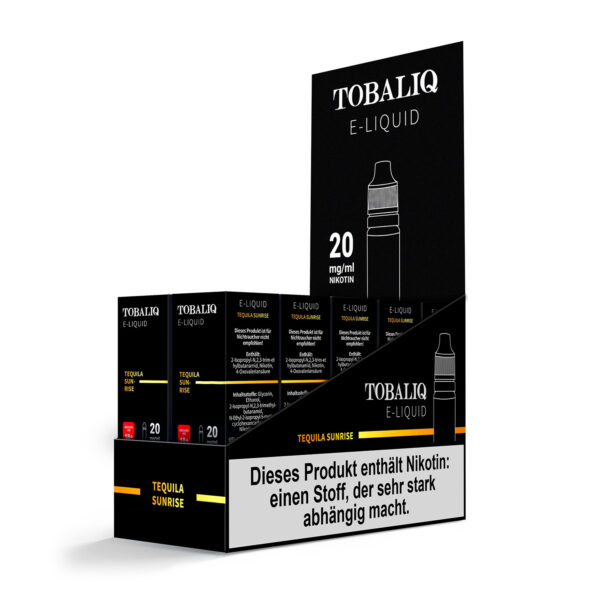 TOBALIQ E-Liquid 10er Display - 20mg Nikotinsalz - Tequila Sunrise