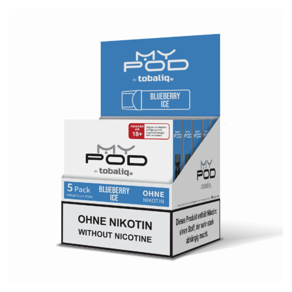 MyPod Pods – 5er Display – ohne Nikotin - Blueberry Ice